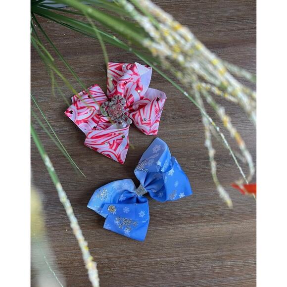 Set of 2 very lovely Christmas hair bows - Picture 4 of 4